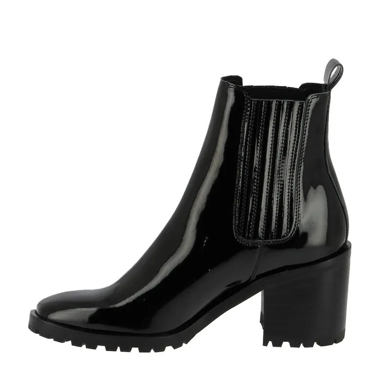 Mollini Dustee Black Patent Chelsea Boot