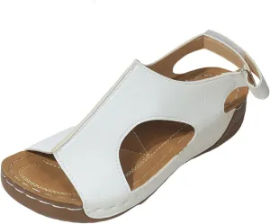 Orthopedic Sandals for Women Open Toe Ankle Strap Slingback Sandals Summer Arch Support Platform Sandal, Comfort Wear Shoes Casual Walking Shoes Hollow Out Breathable Beach Sandal