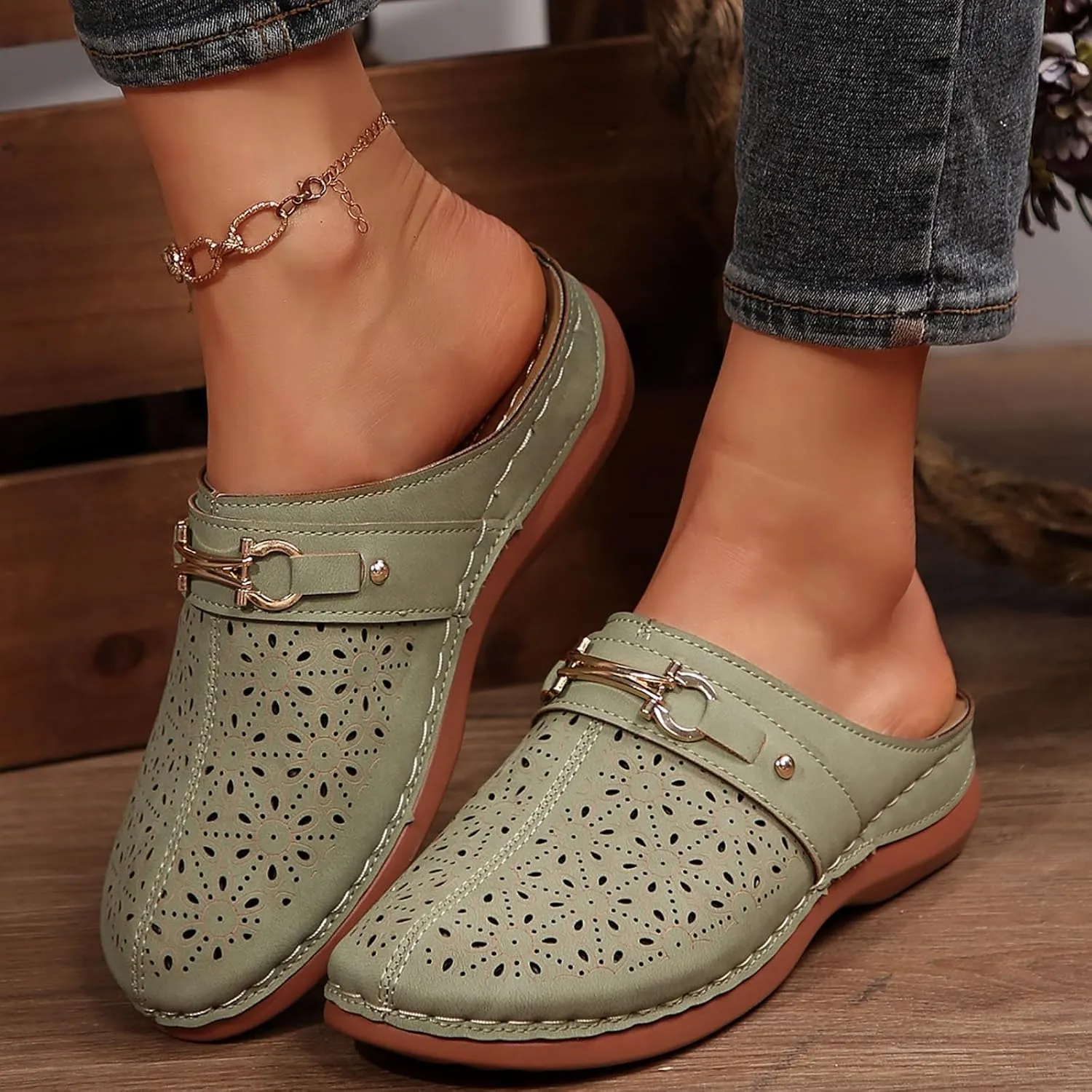 Orthopedic Wedge Sandals for Women Wide Width 2025 Summer Large Size Casual Closed Toe Wide Width Hollow Out Fashion Sandals Comfortable Lightweight Arch Support Sandal for Beach Walking Vacation
