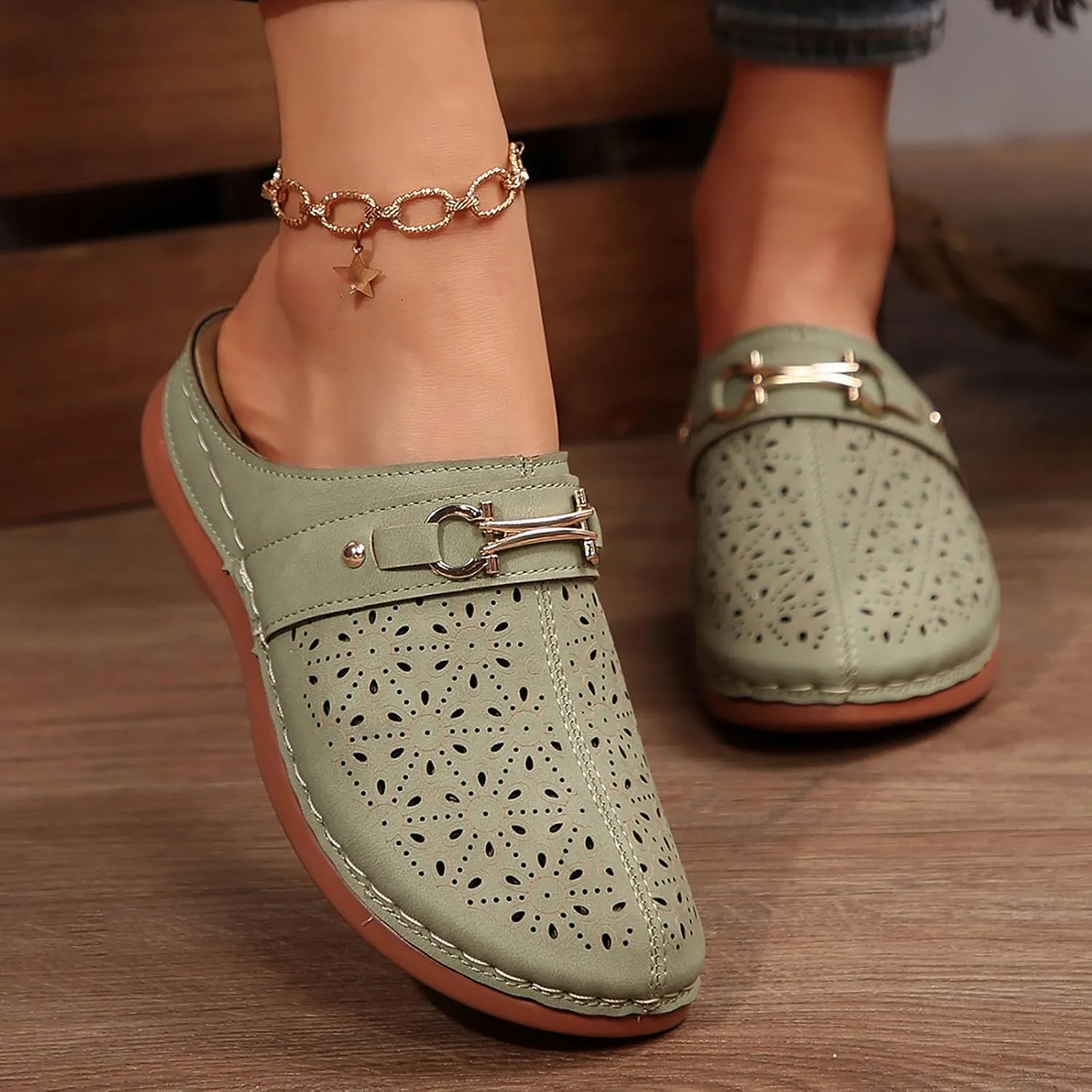 Orthopedic Wedge Sandals for Women Wide Width 2025 Summer Large Size Casual Closed Toe Wide Width Hollow Out Fashion Sandals Comfortable Lightweight Arch Support Sandal for Beach Walking Vacation