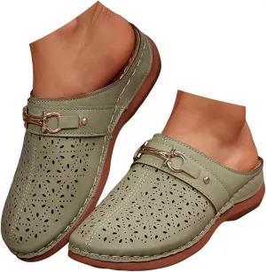 Orthopedic Wedge Sandals for Women Wide Width 2025 Summer Large Size Casual Closed Toe Wide Width Hollow Out Fashion Sandals Comfortable Lightweight Arch Support Sandal for Beach Walking Vacation