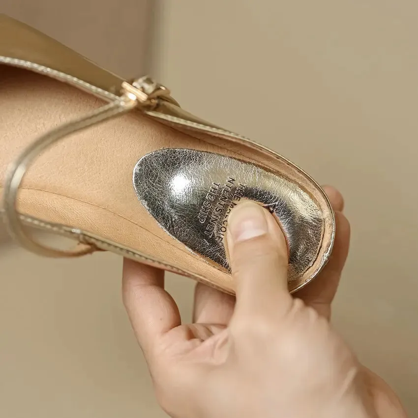 QUTAA 2024 Genuine Leather Slippers Summer Flat Heels Women Sandals Elegant Party Prom Shoes Woman Office Lady Size 34-43