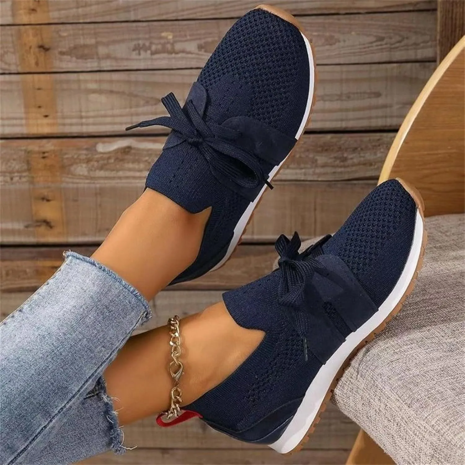 Running Shoes For Women Lightweight Tennis Shoes Non Slip Gym Workout Shoes Breathable Mesh Walking Slip On Sneakers