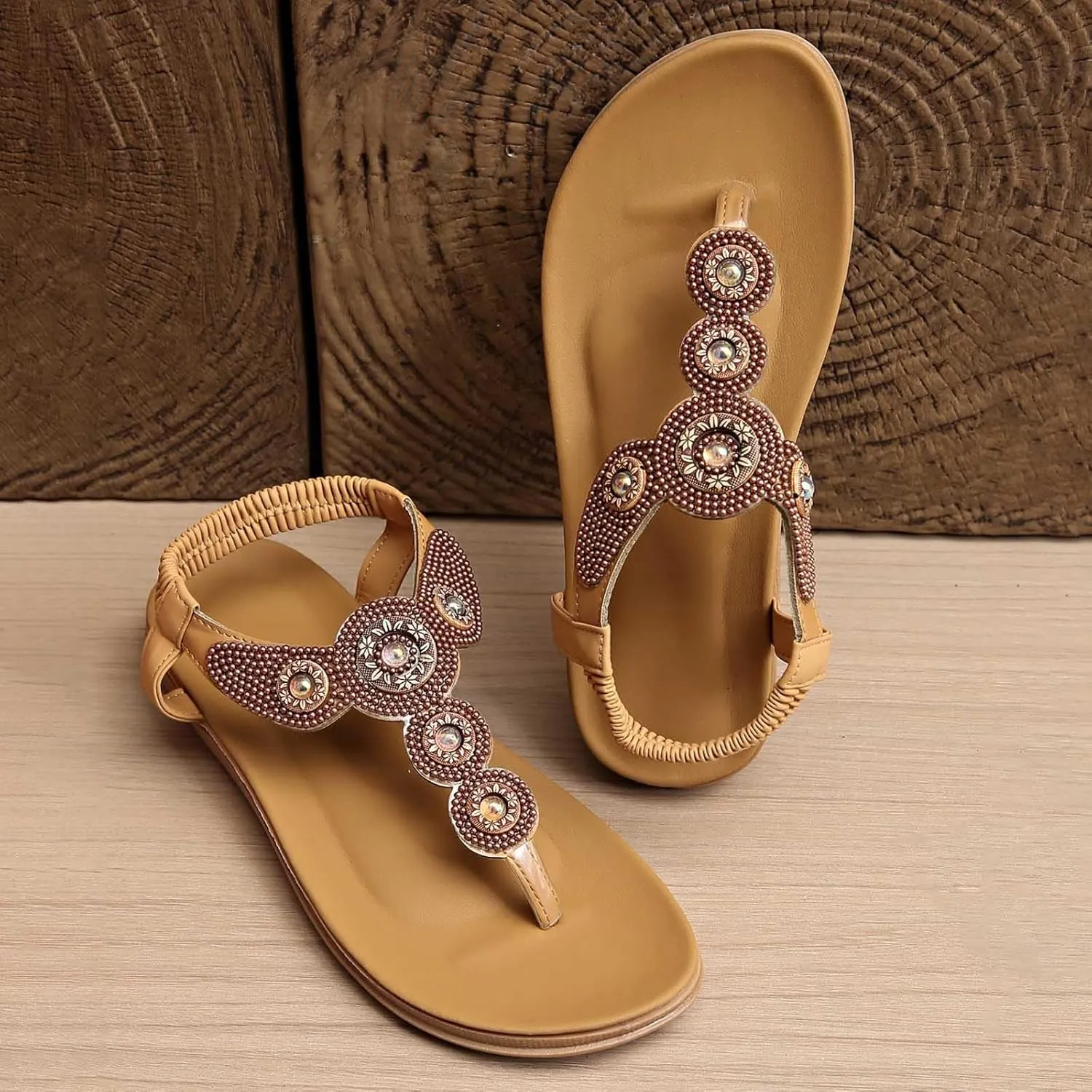 Sandals for Women 2025 Arch Support Sandals Summer Beach Sandals Comfort Walking Shoes Bohemian Flip Flops