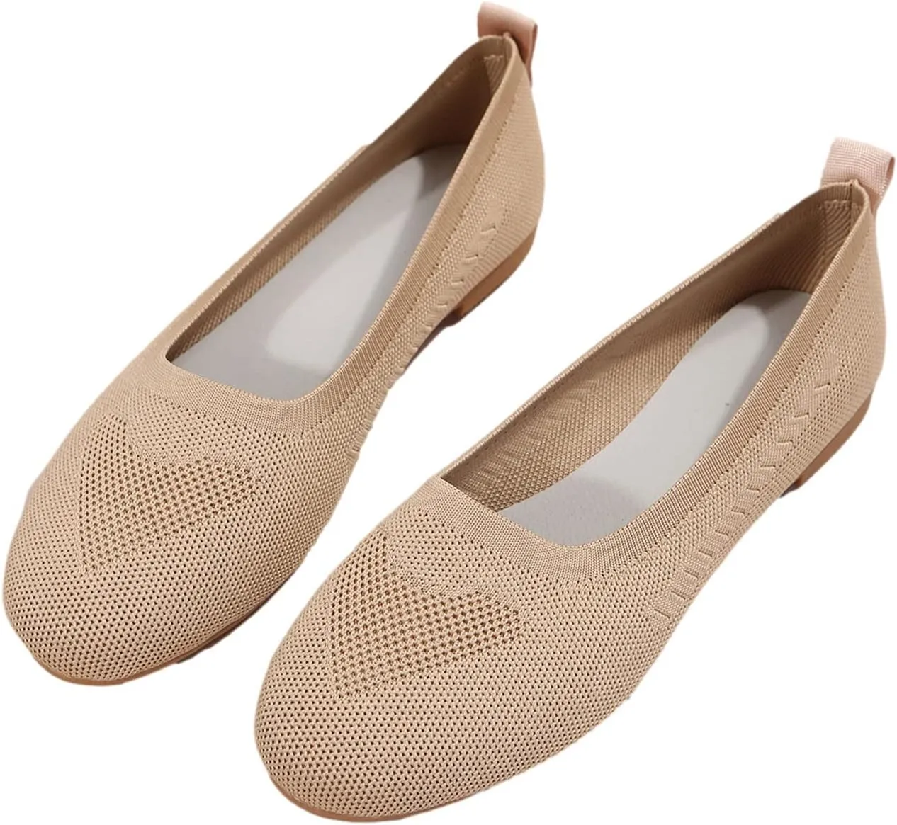 Sandals Women Summer Fashion Mesh Breathable Slip on Flat Sandals Solid Pointed Toe Closed Toe Shallow Mouth Shoes Lightweight Comfy Ladies Casual Shoes