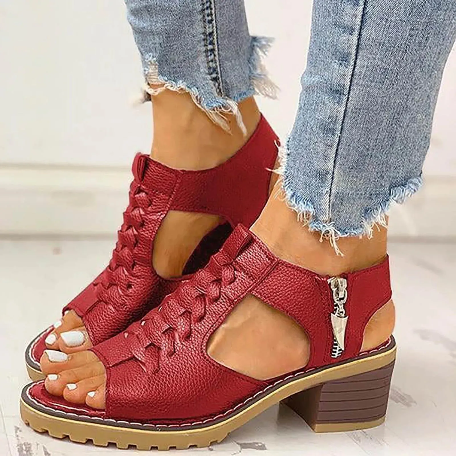 Selene Comfort-Heel Sandals