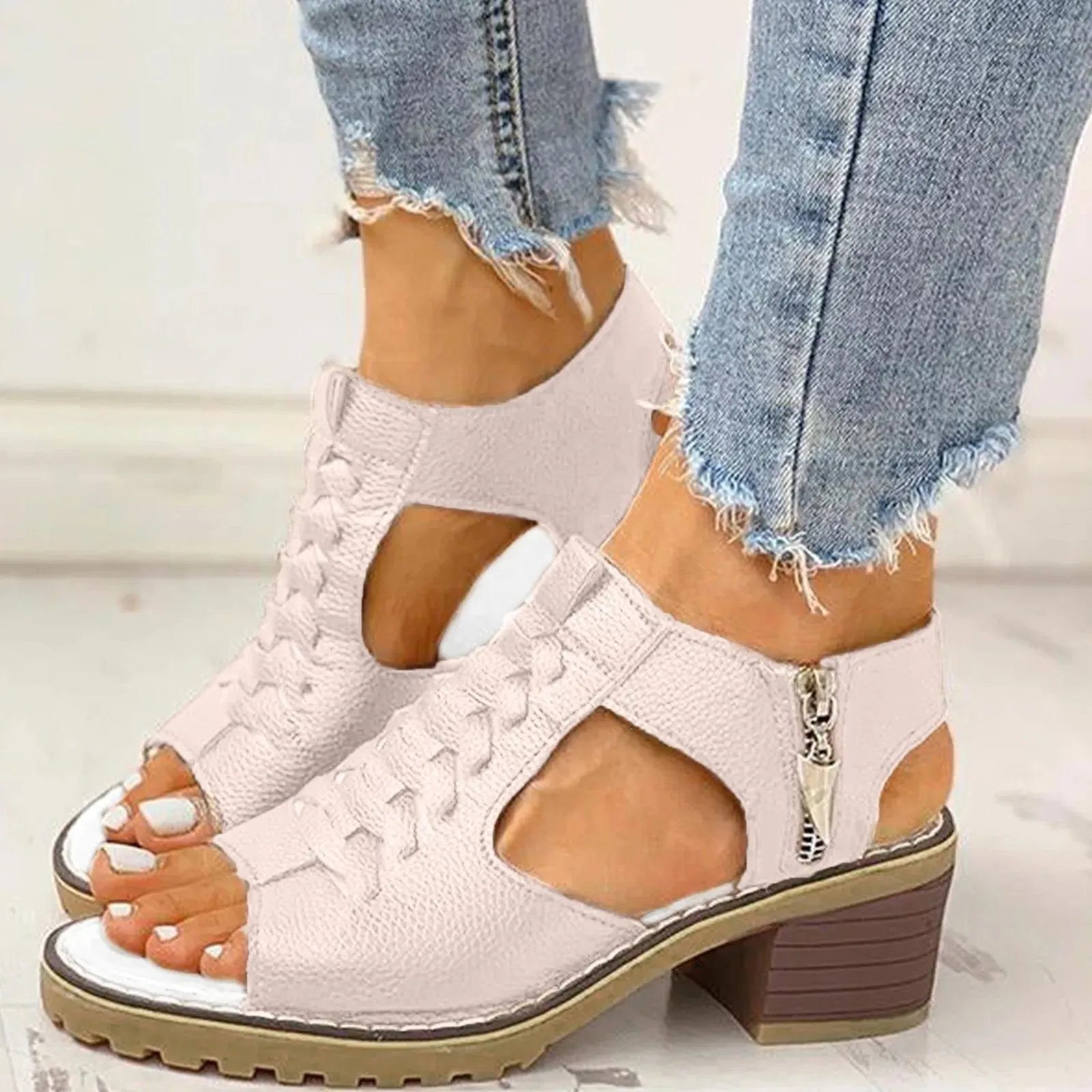 Selene Comfort-Heel Sandals