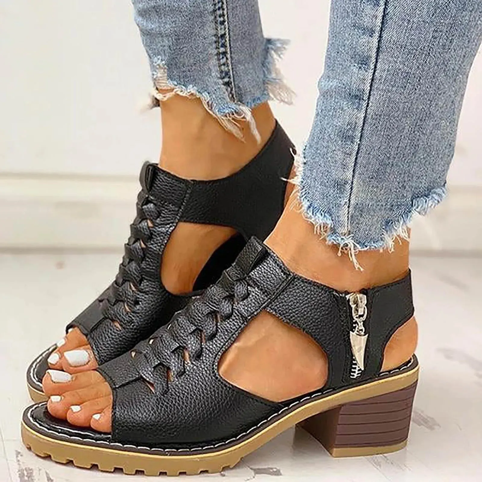 Selene Comfort-Heel Sandals