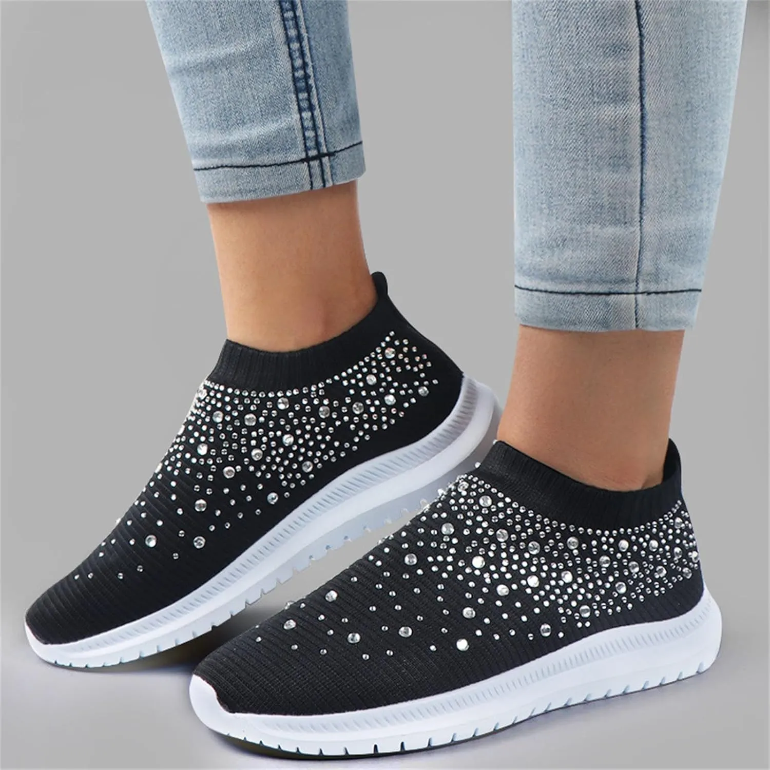Shoes For Women Sneakers Slip On Running Shoes Lightweight Tennis Shoes Gym Workout Mesh Walking Shoes Fashion Sneakers
