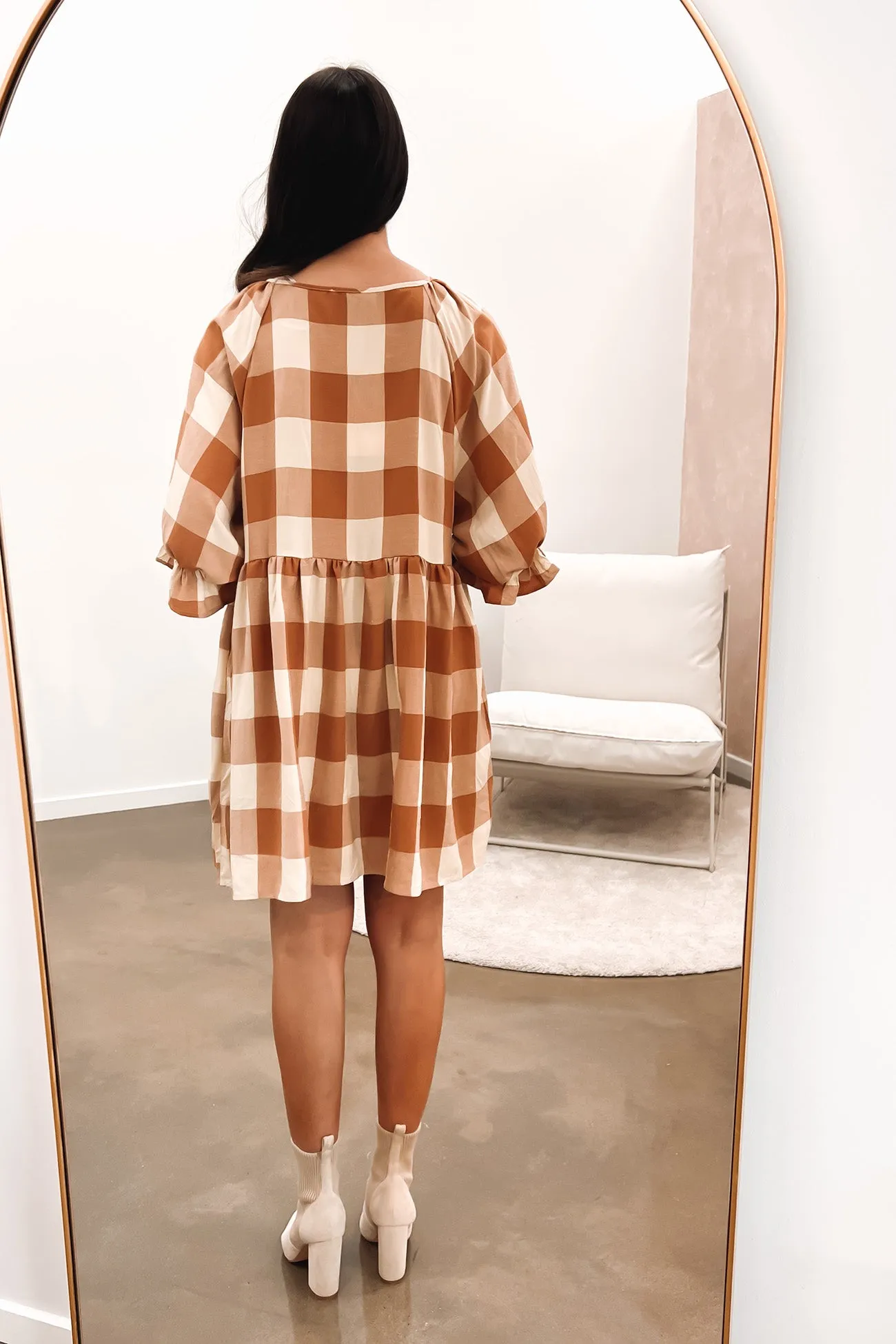 Skylar Mini Dress Tan