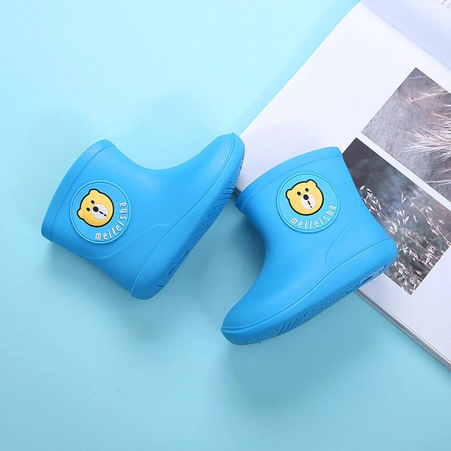 Spring Baby Rain Boots Waterproof Shoes Toddler Kids Boys Girls Cartoon Rubber Waterproof Rain Shoes Rain Boots