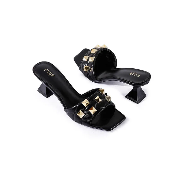 Studded Square Toe Mule BB 10