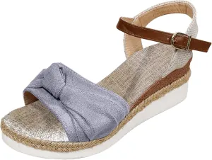 SuanlaTDS Espadrille Sandals for Women Dressy Summer 2025 Platform Chunky High Heels Buckle Ankle Strap Comfortable Casual Boho Beach Shoes Outdoor Party Elegant Wedges Heeled Sandal