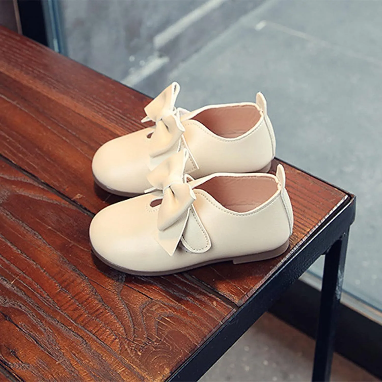 Tall Boots for Girls Fashion Autumn Girls Casual Shoes Flat Light Hook Loop Solid Color Bow Simple Riding Boots Girl