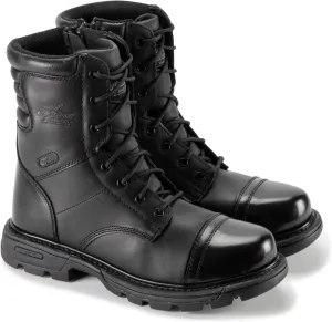 Thorogood GEN-Flex2 8 Side-Zip Black Tactical Boots for Men and Women - High-Shine Leather Heel & Toe with Goodyear Storm Welt and Slip-Resistant Outsole