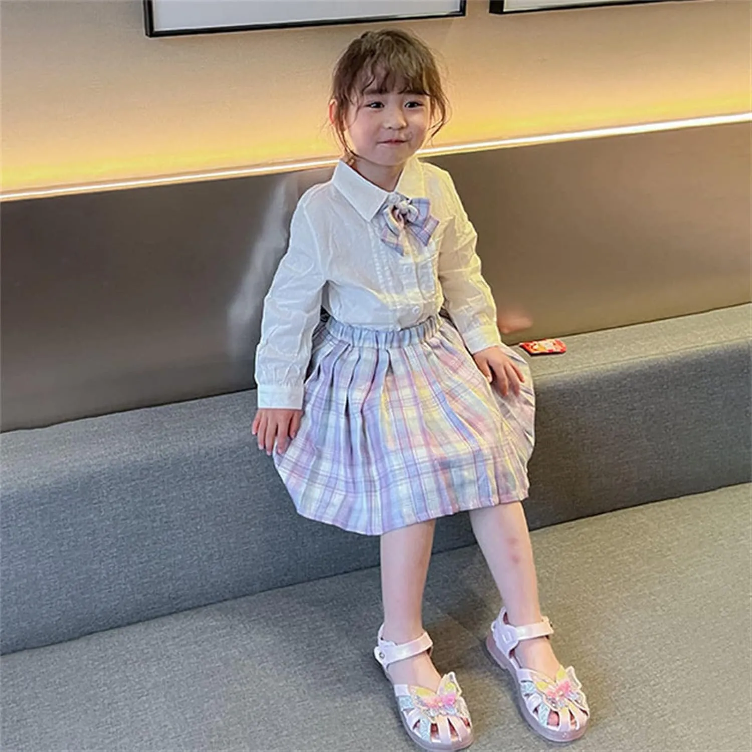 Toddler Girls 3D Butterfly Print Sandals Summer Outdoor Soft Rubber Sole Beach Water Shoes Dress Princess Size 4 Sandals (Pink, 7 Toddler)