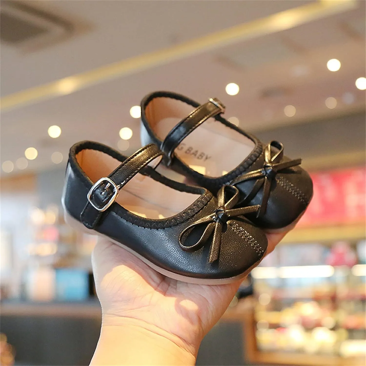Toddler Girls Bowknot Dress Shoes Mary Jane Ballet Flats for Kids Wedding Pary Princess Bridesmaid Formal Sandal