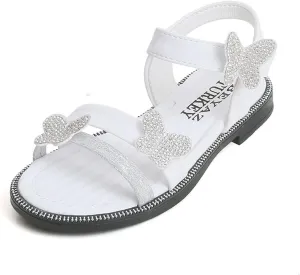 Toddler Girls Butterfly Sandals Summer Outdoor Closed Toe Soft Rubber Sole Beach Water Shoes Dress Princess Girls