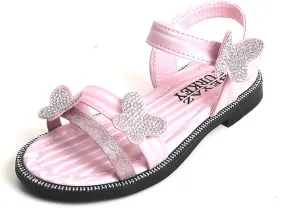 Toddler Girls Butterfly Sandals Summer Outdoor Closed Toe Soft Rubber Sole Beach Water Shoes Dress Princess Girls