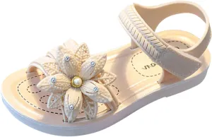 Unisex Kids Summer Sandals Baby Comfort Anti-Slip Open Toe Adjustable Walking Beach Shower Shoes for Boys Girls