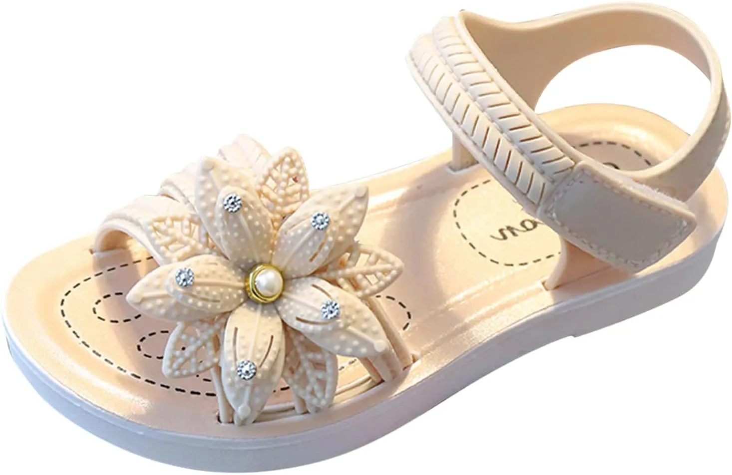 Unisex Kids Summer Sandals Baby Comfort Anti-Slip Open Toe Adjustable Walking Beach Shower Shoes for Boys Girls