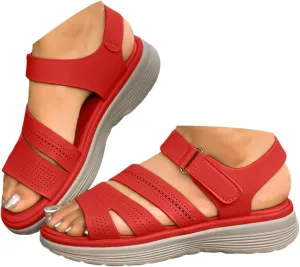 Wedge Sandals for Women Comfort Cushion Walking Sandal Girl'S Elatic Sole Solid Color Flat Walking Shoes