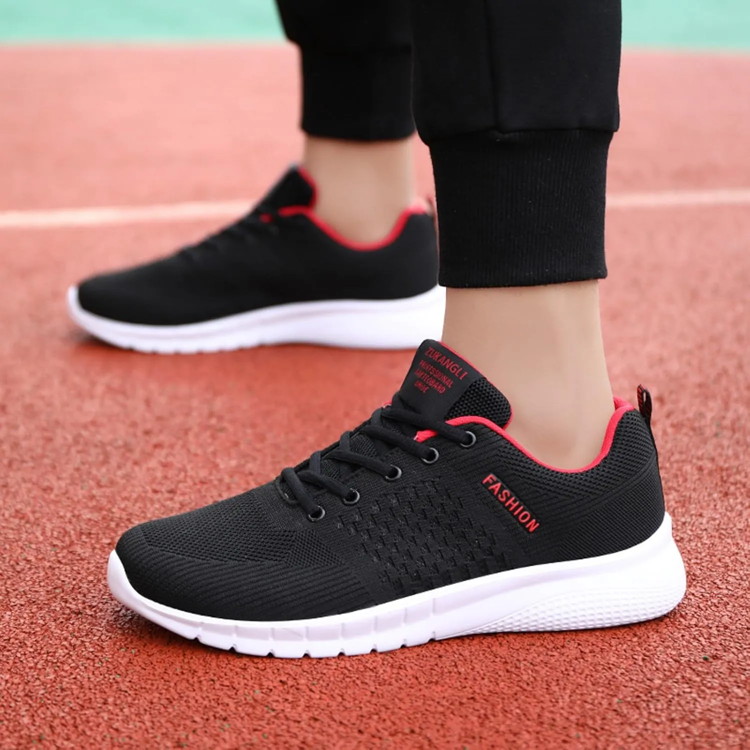 Wide Walking Shoes for Men Comfortable Breathable Stretch Canvas Slip on Sneaker Arch Support Plantar Fasciitis