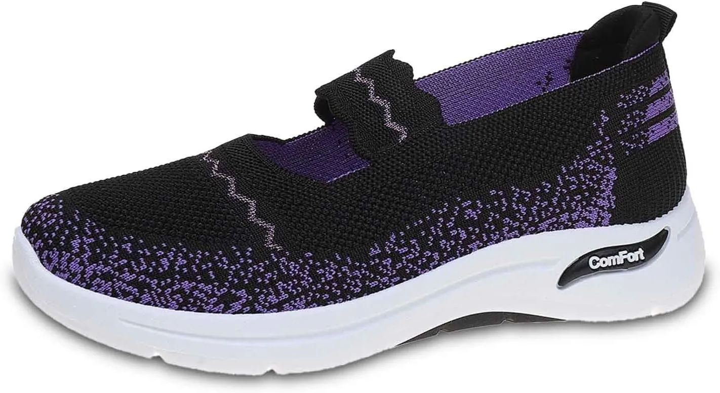 Women's Casual Slip On Shoes Breathable Lightweight Low Heel Sneakers Comfort Womens Casual Flat Sandals