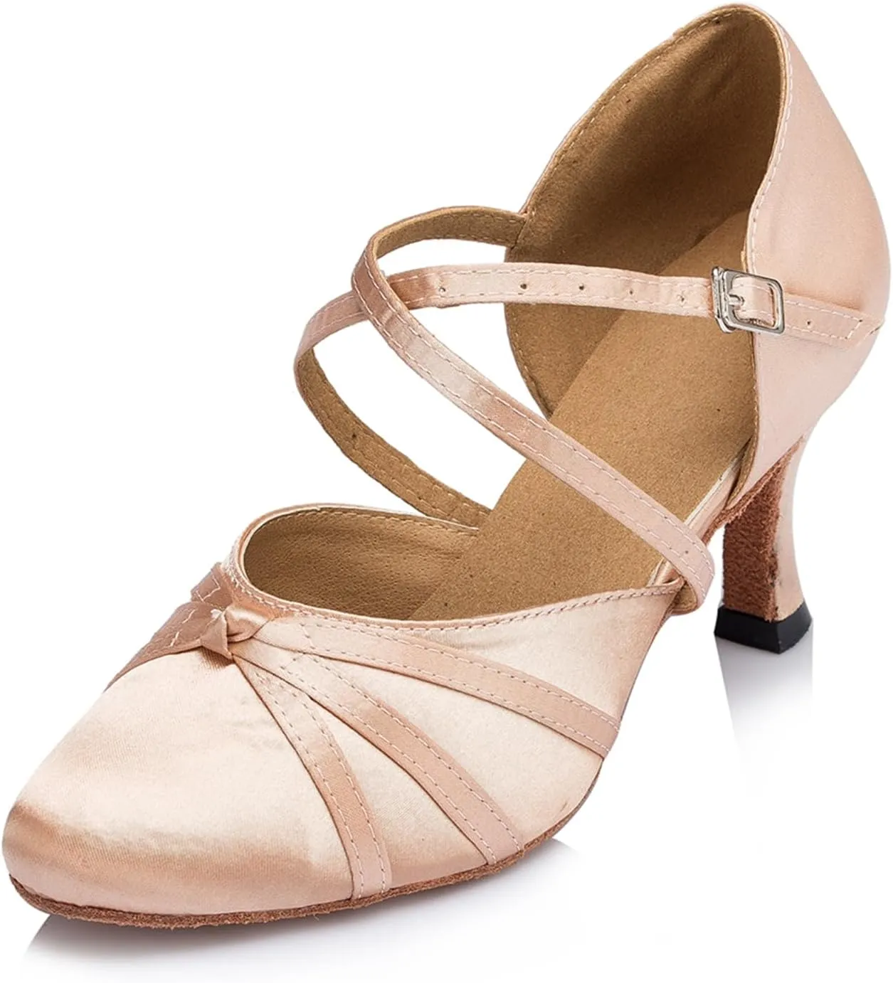 Women's Closed-Toe Ballroom Latin Party Wedding Performance Dance Shoes