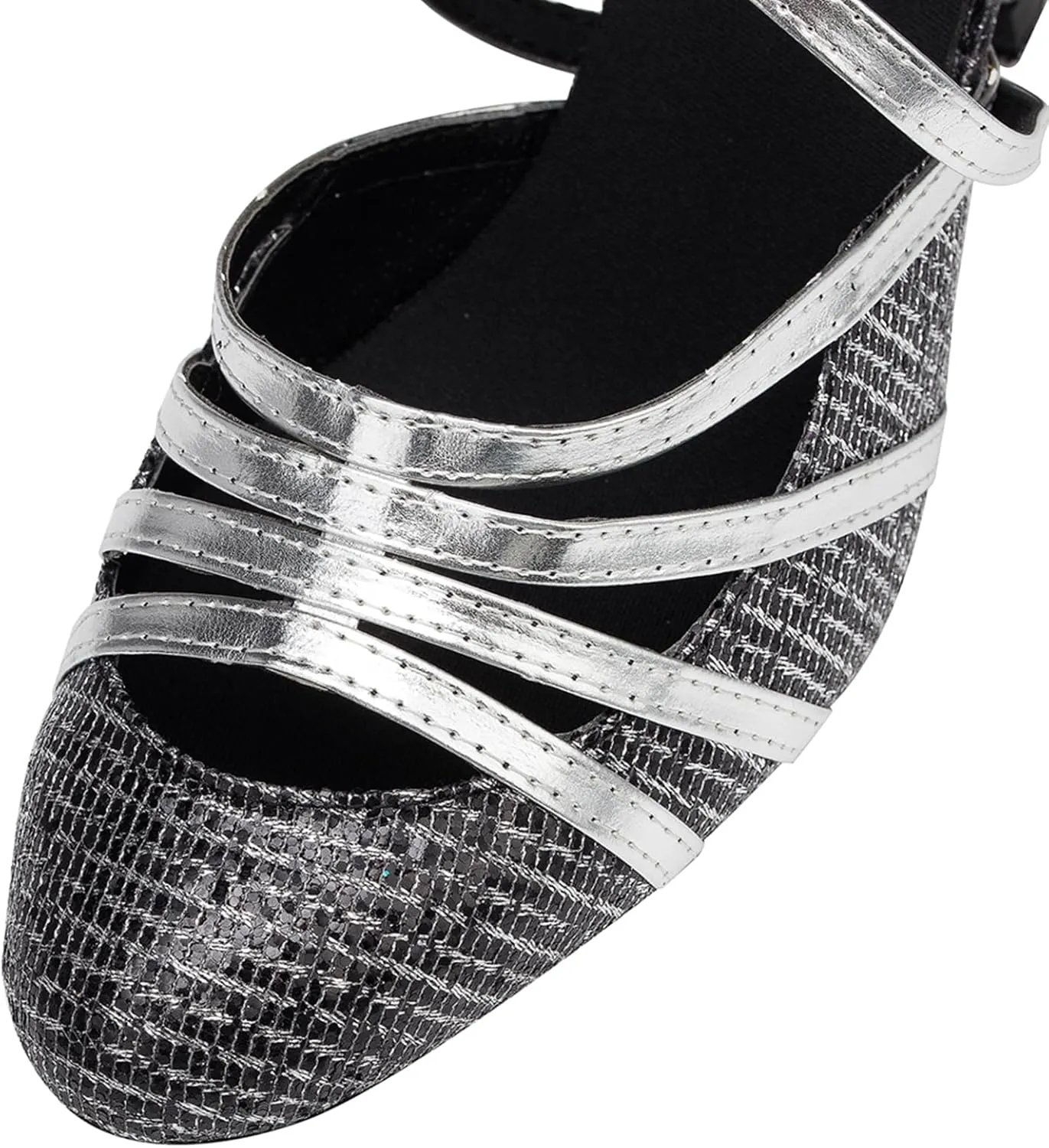 Women's Closed-Toe Ballroom Latin Party Wedding Performance Dance Shoes