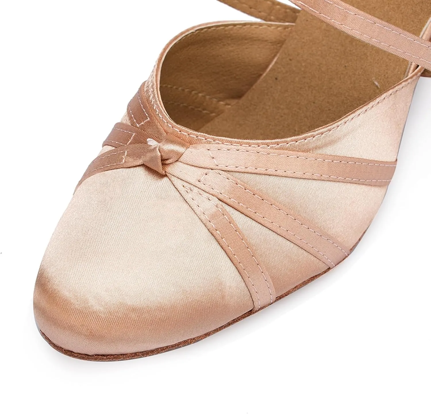 Women's Closed-Toe Ballroom Latin Party Wedding Performance Dance Shoes
