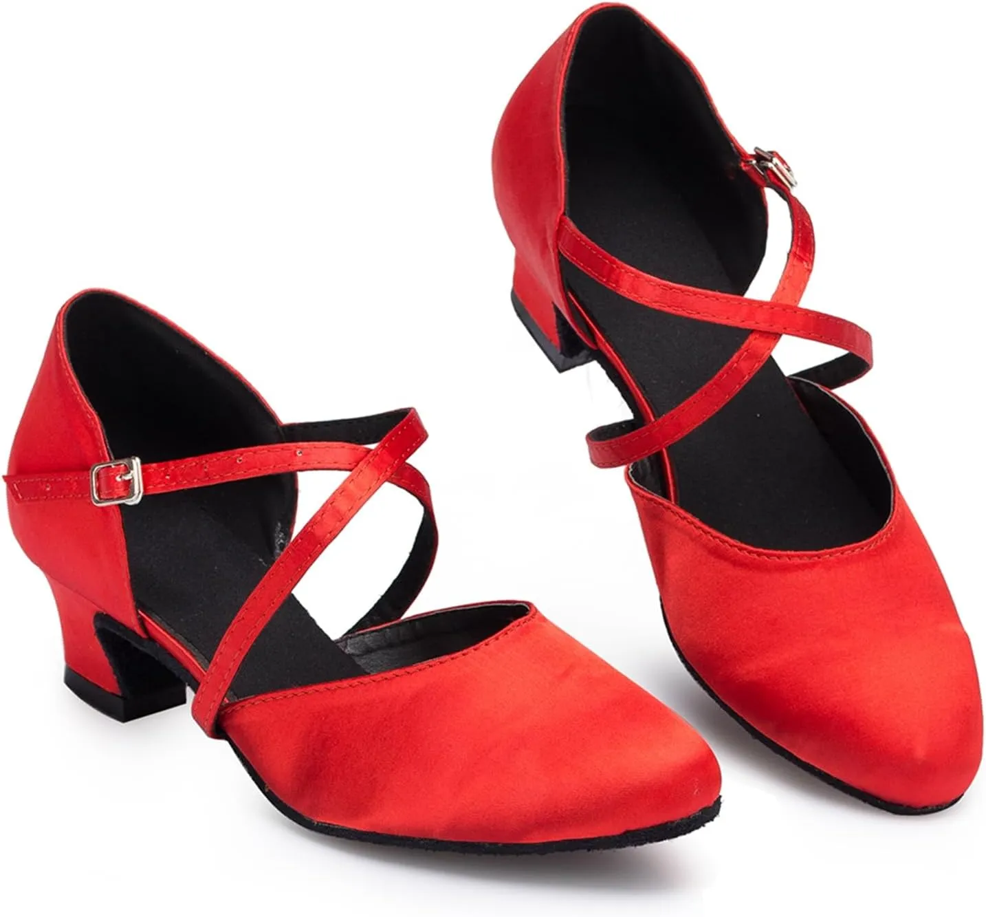 Women's Closed-Toe Ballroom Latin Party Wedding Performance Dance Shoes