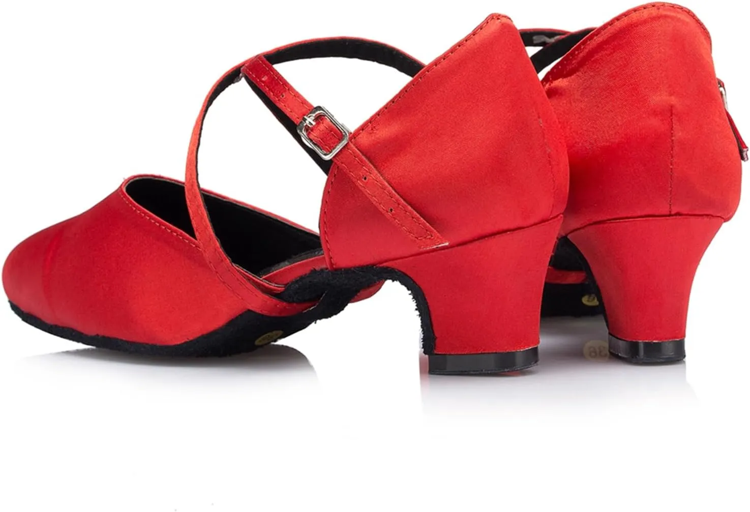 Women's Closed-Toe Ballroom Latin Party Wedding Performance Dance Shoes