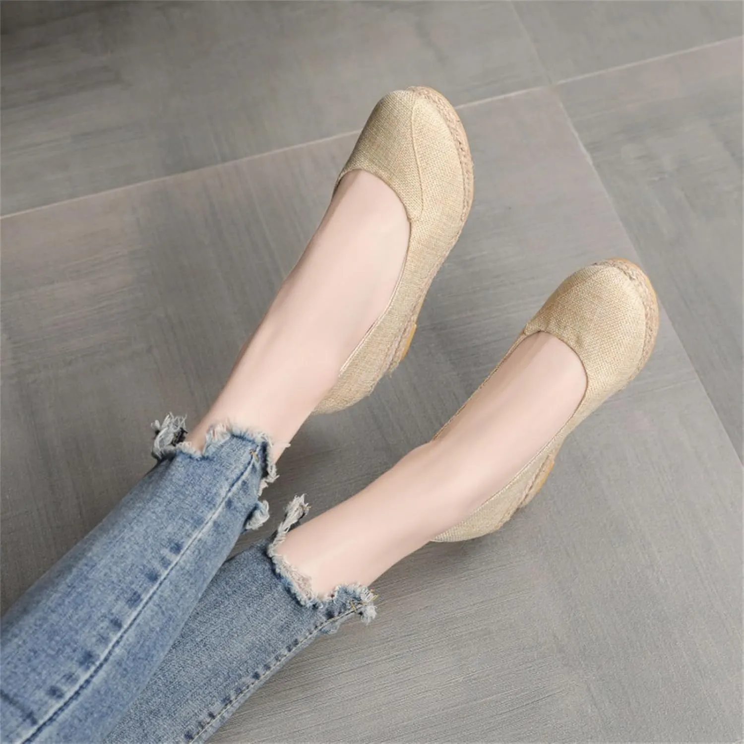 Womens Espadrilles Comfortable Arch Support Orthopedic Slip On Backless Garden Clogs Sandals Breathable Closed Toe Platform Wedge Sandals Fashion Dressy Business Casual Shoes