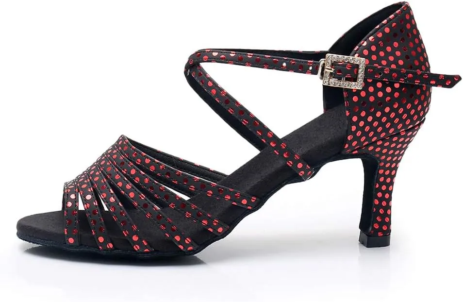 Women's Latin Dance Shoes Salsa Professional Ballroom Practice Performance Dancing Shoes