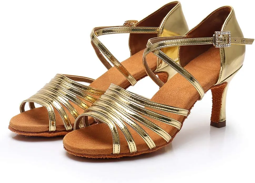 Women's Latin Dance Shoes Salsa Professional Ballroom Practice Performance Dancing Shoes