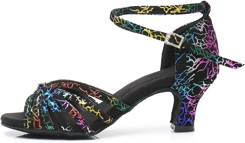 Women's Latin Dance Shoes Salsa Professional Ballroom Practice Performance Dancing Shoes