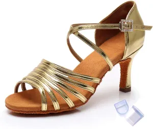 Women's Latin Dance Shoes Salsa Professional Ballroom Practice Performance Dancing Shoes
