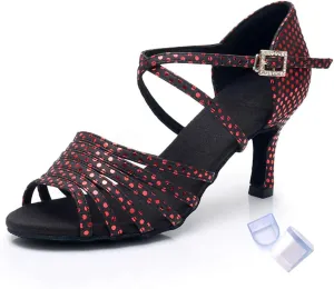 Women's Latin Dance Shoes Salsa Professional Ballroom Practice Performance Dancing Shoes