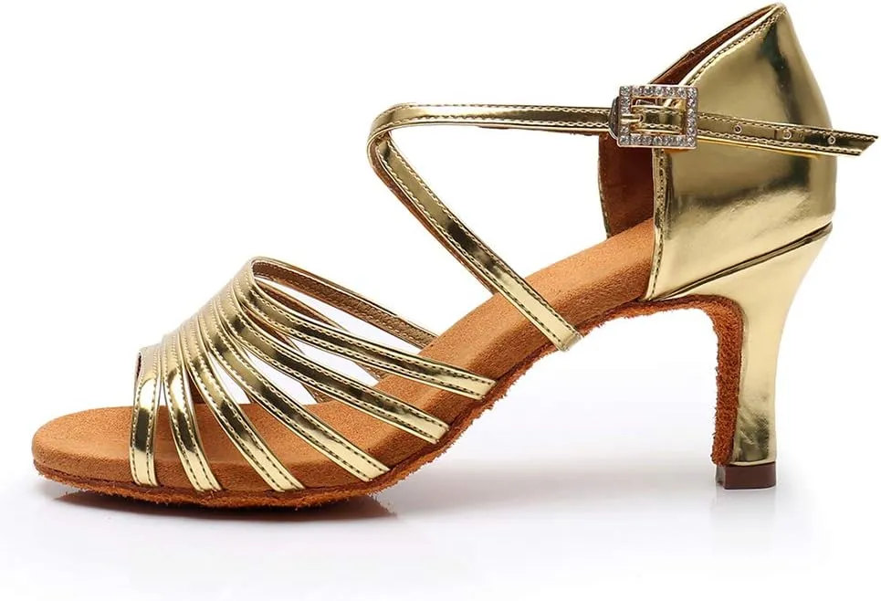 Women's Latin Dance Shoes Salsa Professional Ballroom Practice Performance Dancing Shoes