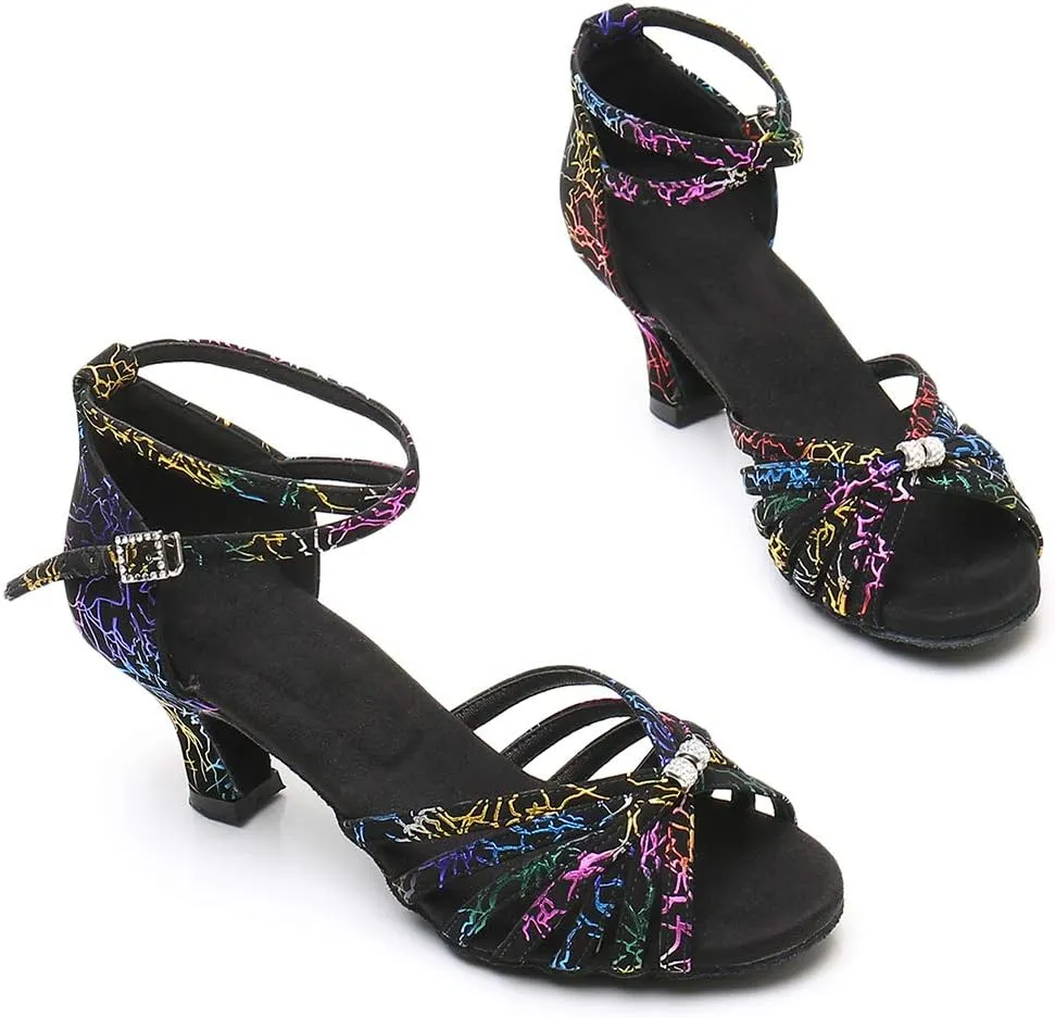 Women's Latin Dance Shoes Salsa Professional Ballroom Practice Performance Dancing Shoes