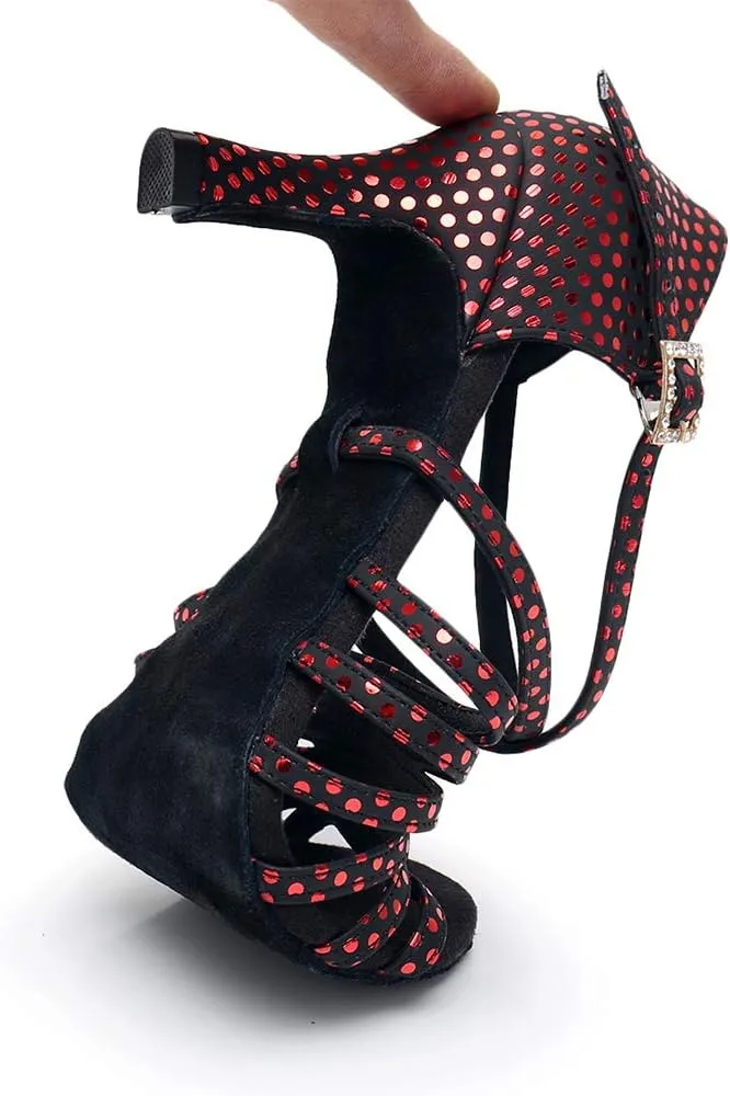 Women's Latin Dance Shoes Salsa Professional Ballroom Practice Performance Dancing Shoes