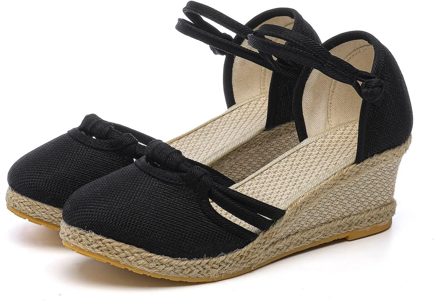 Womens Sandals Ankle Buckle Strap Closed Toe Wedge Sandals Comfortable Anti Slip Casual Non-Slip Dressy Espadrilles Sandal 2025