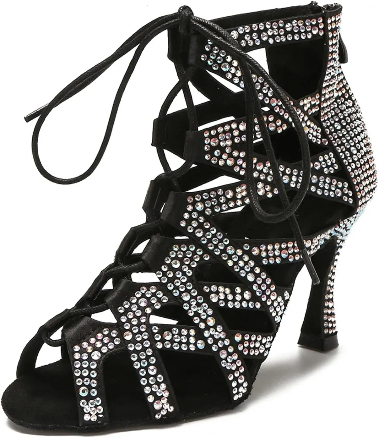 Women's Sexy Latin Dance Boots - Belly Tango Pole Dance Wedding Heels, 10CM/3.9Inch Heel Height