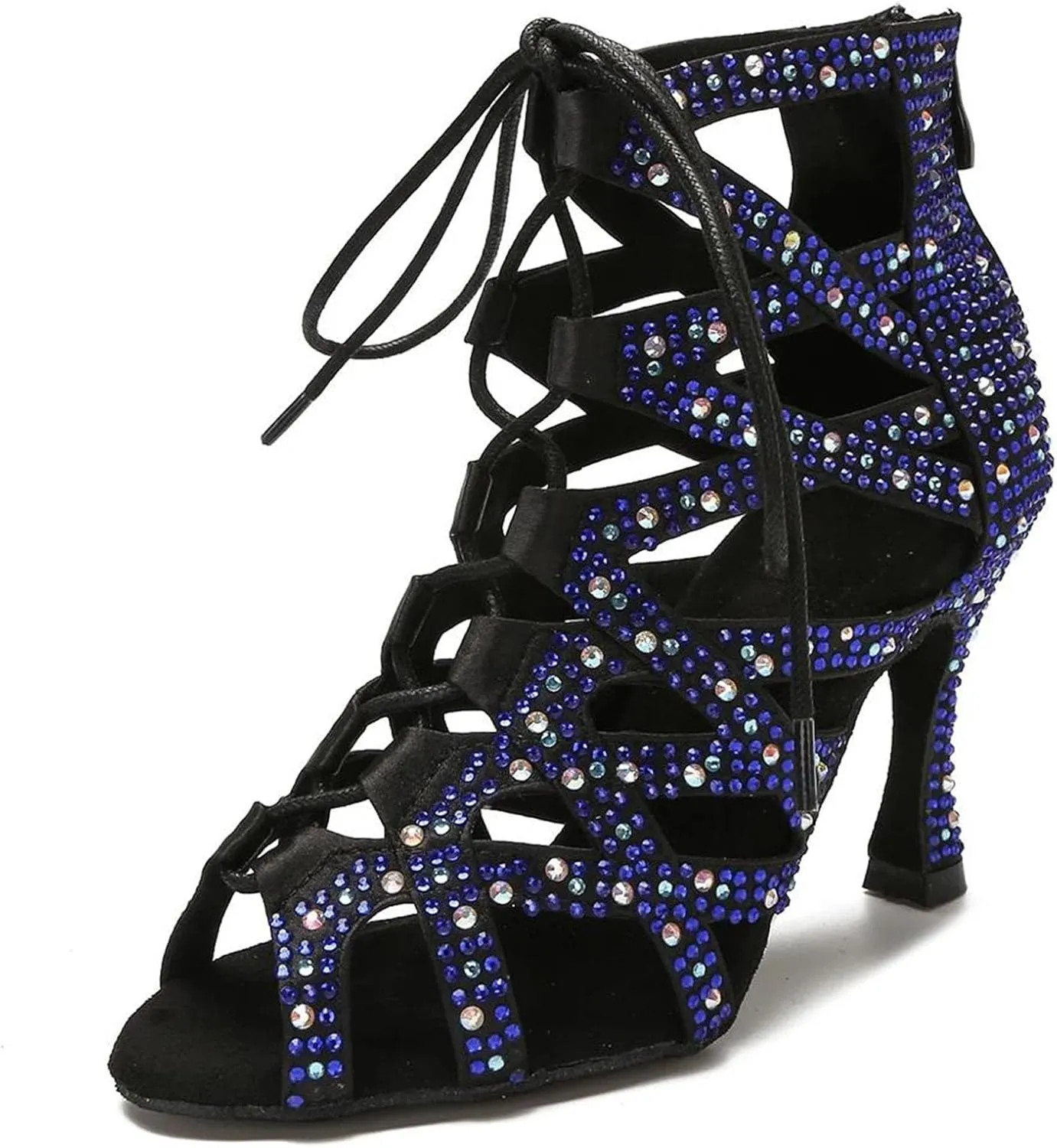 Women's Sexy Latin Dance Boots - Belly Tango Pole Dance Wedding Heels, 10CM/3.9Inch Heel Height