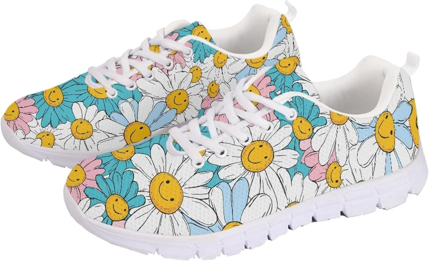 Womens Sports Shoes Teens Trainer Running Travel Sneaker Walking Low Heel Lace Up Adults Teenager Lightweight Sneakers