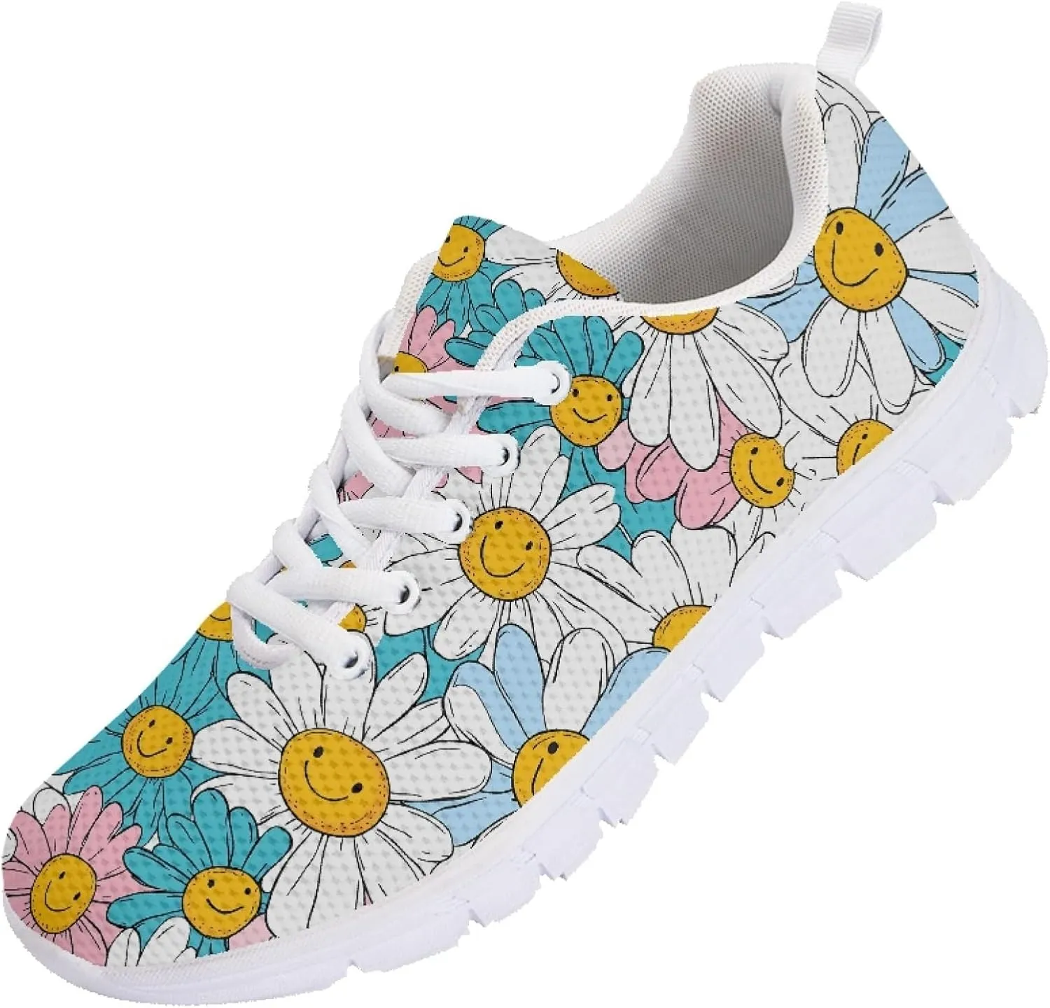 Womens Sports Shoes Teens Trainer Running Travel Sneaker Walking Low Heel Lace Up Adults Teenager Lightweight Sneakers