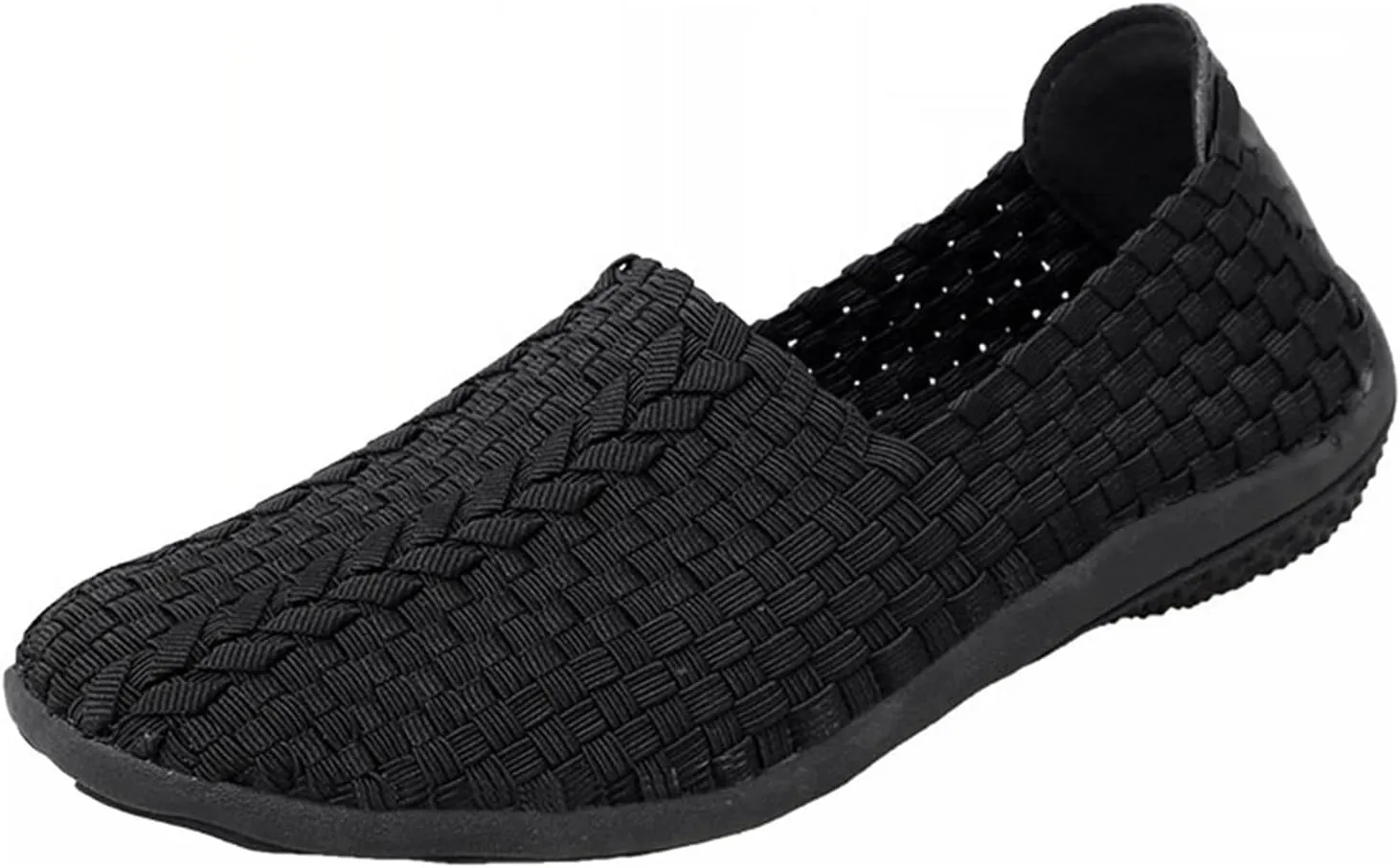 Women's Walking Shoes, Breathable Lightweight Comfortable and Soft Casual Workout Sneakers, Slip on Summer Sneaker, Non-Slip Nursing Walking Fitness Shoes Black